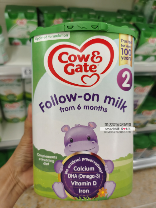 英国Cow&Gate牛栏进口婴幼儿配方奶粉2段800g适用6-12月 4