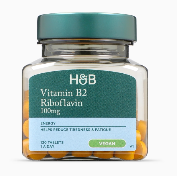 英国代购Holland & Barrett 维生素B2（核黄素）100mg 120片