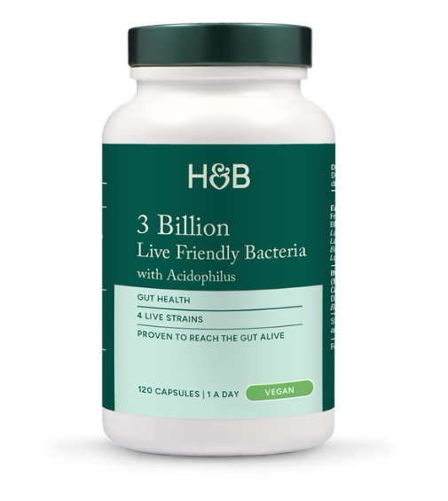 英国H&B益生菌胶囊Acidophilus 3 Billion 120粒成人日常营养补充