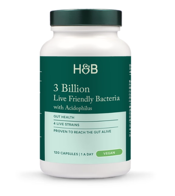 英国H&B益生菌胶囊Acidophilus 3 Billion 120粒成人日常营养补充