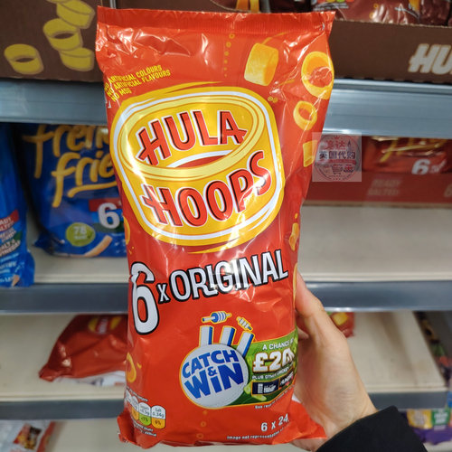 英国代购HulaHoops薯片6袋装