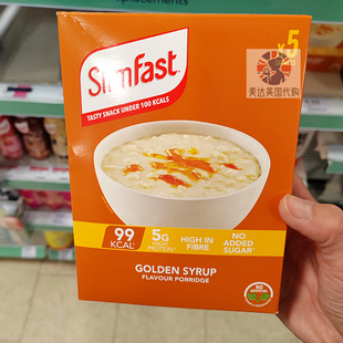 英国 SlimFast 黄金糖浆味高蛋白营养麦片 5袋装（5 x 29g）