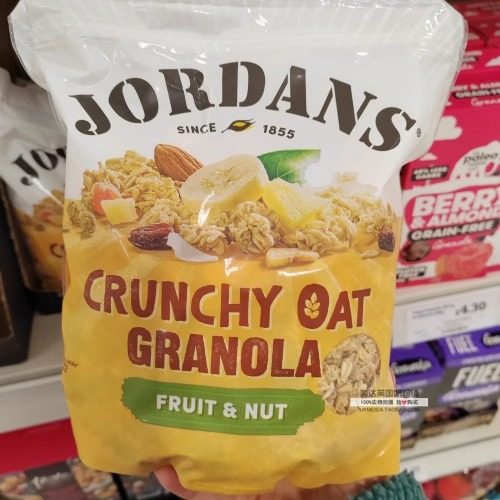 英国代购Jordans 脆燕麦水果坚果麦片 热带水果味750g