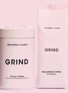 英国代购Grind网红咖啡厅House Blend Espresso Coffee咖啡豆/粉
