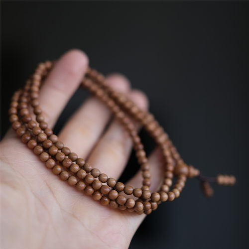 沉浮水红黑肉+迈索尔老山檀手串