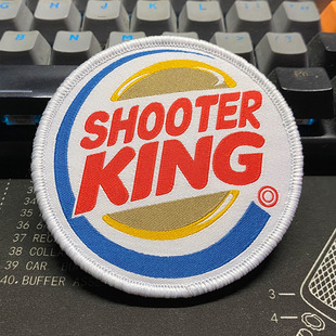 凤工原创 射击大王 shooter king 纪念魔术贴章户外个性士气臂章