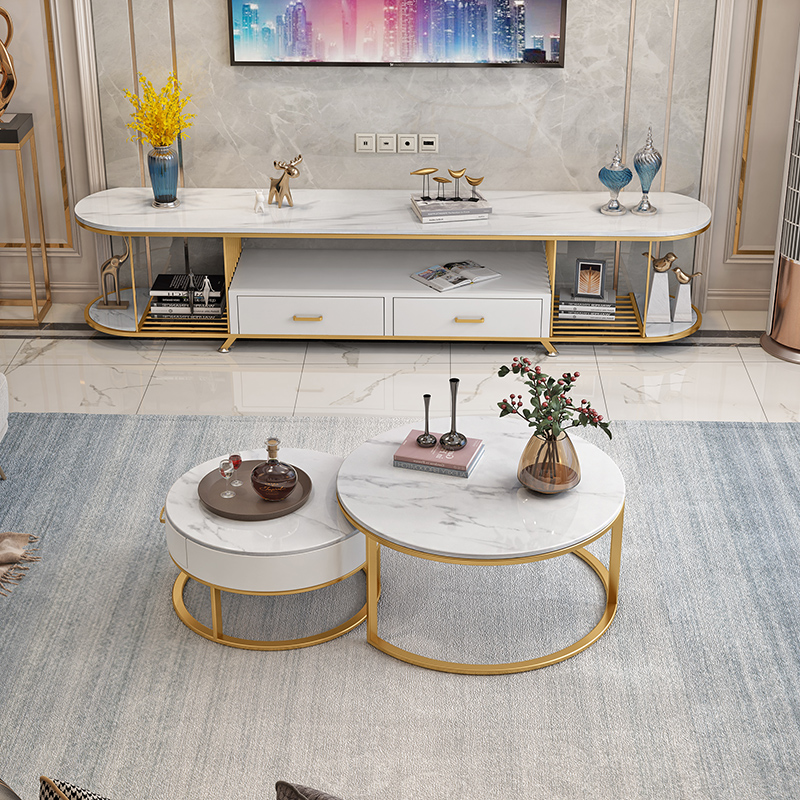 客厅大理石北欧小户型电视机矮柜