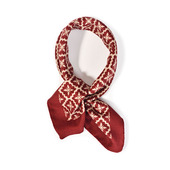 春秋新定制复古文艺精纺羊毛斜纹印花护颈小方巾