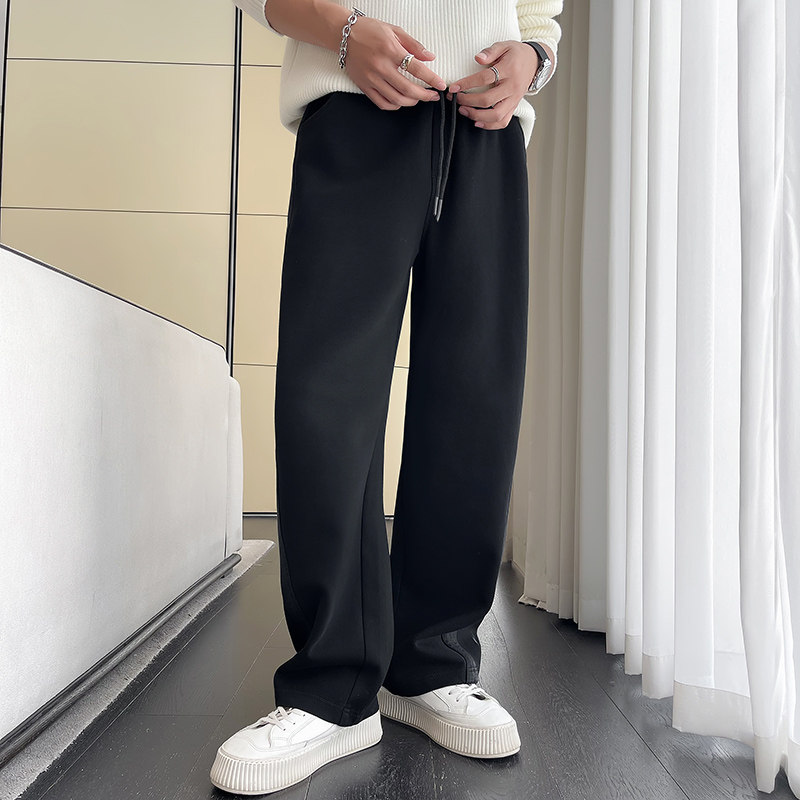 2025冬季网红卫裤宽松休闲加绒弯刀裤男生Z810-P75常规P65,男装休闲裤,星座1104（原A460）