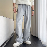 2025秋冬季网红卫裤宽松休闲加绒弯刀裤男生Z810-P75常规P65，男装休闲裤，星座1104（原A460）