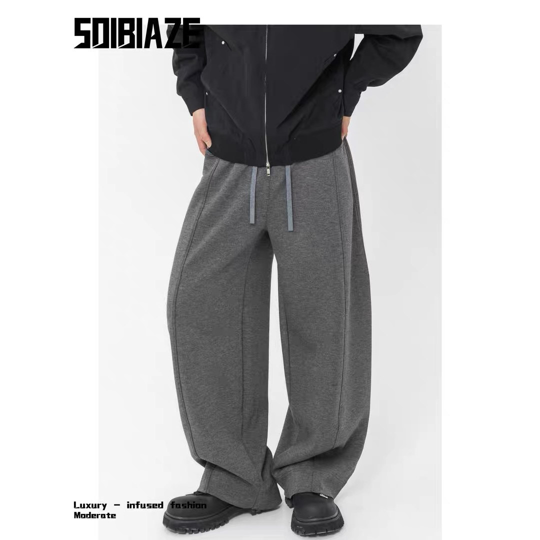 秋冬网红阔腿卫裤宽松休闲弯刀裤Z816-P65（网图需谨慎），男装休闲裤，星座1104（原A460）