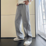 2025秋冬季网红卫裤宽松休闲加绒弯刀裤男生Z810-P75常规P65，男装休闲裤，星座1104（原A460）