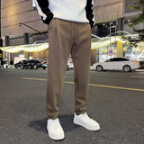 2024秋冬新款加绒加厚呢料休闲裤运动裤束脚卫裤男士K18-P60，男装休闲裤，星座1104（原A460）