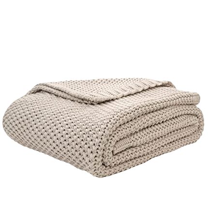 Nordic Sand Carpet Office Napping Blanket Knitted Wool Leis