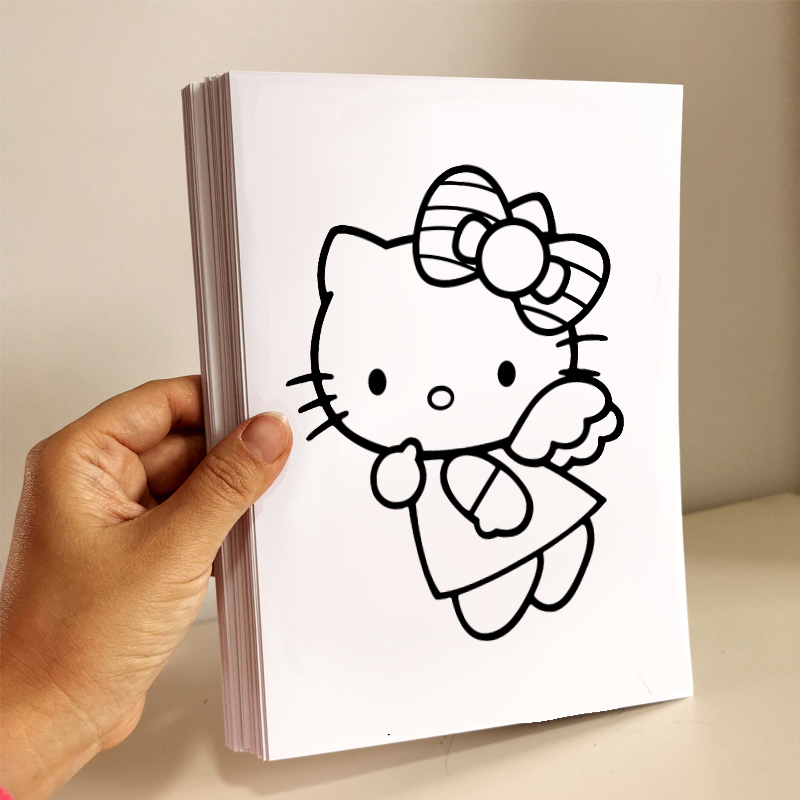 A5 Hello Kitty凯蒂猫 加厚复古古早日本动漫公主涂色书填色本