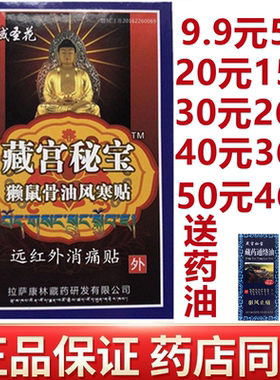 藏宫秘宝 雪域圣花 獭鼠骨油风寒贴 远红外消痛贴 包邮