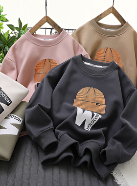 85197 儿童圆领卫衣 男童女童套头上衣 休闲简约 中大童 春秋款