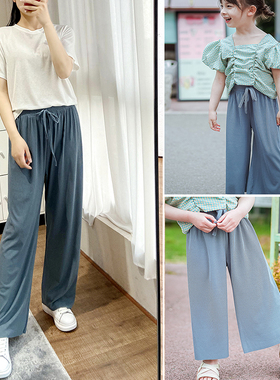 77493清库 儿童薄款阔腿裤 女童百搭长裤 简约裤子夏款童装