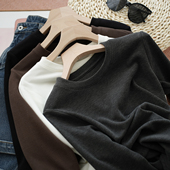 A类 秋冬款 女士圆领打底衫 300g小暖皮 纯色保暖长袖 上衣 女装