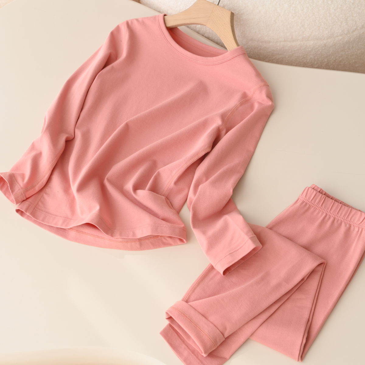 水沐良品春秋儿童棉无骨内衣套装