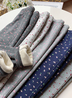 70476 特 儿童厚款加绒 打底裤 女童暖绒长裤 厚实加绒保暖裤