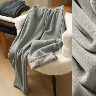 一体加绒女士两穿抽绳弯刀卫裤