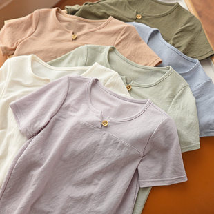 清库 艾草纤维系列 儿童短袖T恤透气凉爽男女童薄款上衣