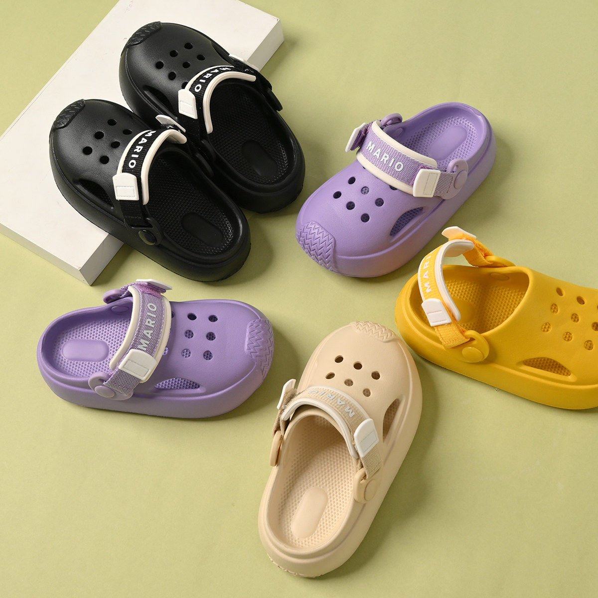 两穿儿童EVA洞洞鞋 男女童防水沙滩鞋家居拖鞋凉鞋中大童