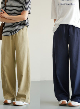 162以上 女士莱赛尔棉直筒长裤 微宽松休闲长裤 薄款 春款 女装