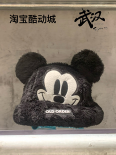 正品OldOrder 迪士尼联名米奇联名包头帽针织帽 王嘉尔同款黑白棕