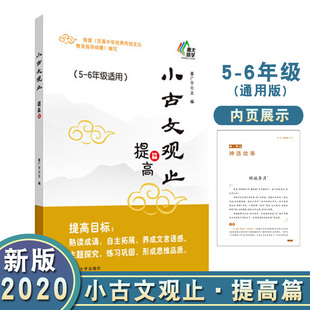 小古文观止提高篇 小学生趣学语文五六年级上下册 让课文遇见小古文分级阅读与训练理解训练 每日一练暑假课外阅读书籍老师