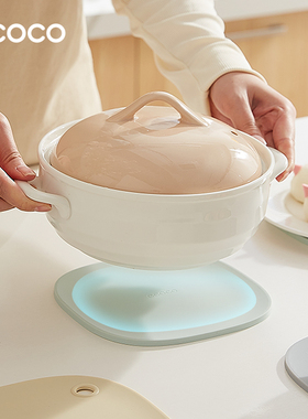 ecoco隔热垫防烫耐高温碗垫硅胶锅垫盘防水餐桌垫杯垫子加厚餐垫