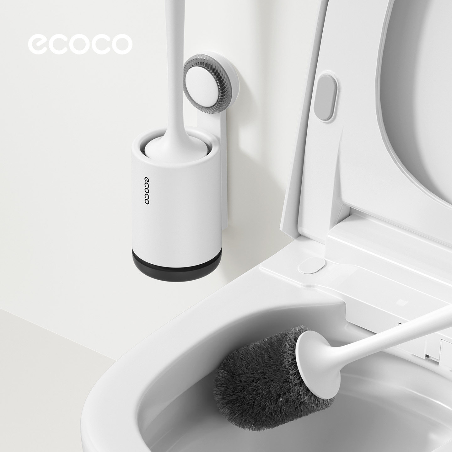 ecoco吸盘马桶刷壁挂式无死角厕所专用刷子卫生间家用洗厕所神器图片