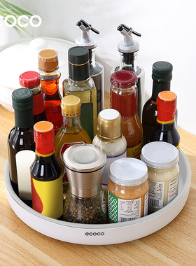 旋转调料置物架厨房台面多功能盐酱油瓶罐调味料收纳用品家用大全