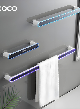 毛巾架卫生间免打孔毛巾置物架浴室吸盘挂架浴巾架子毛巾置物挂杆