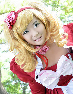热销！现货【MY Glory】黑执事伊丽莎白高温丝混金cosplay假发