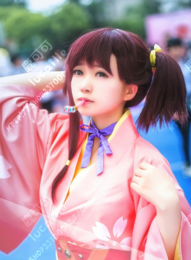 鹿可可甲铁城的卡巴内利无名双马尾送丝带酷cosplay女动漫cos假发