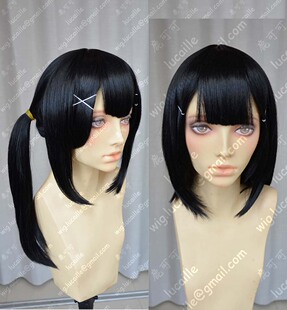 魔法少女伊莉雅美游·艾德费尔特黑色两种cos假发