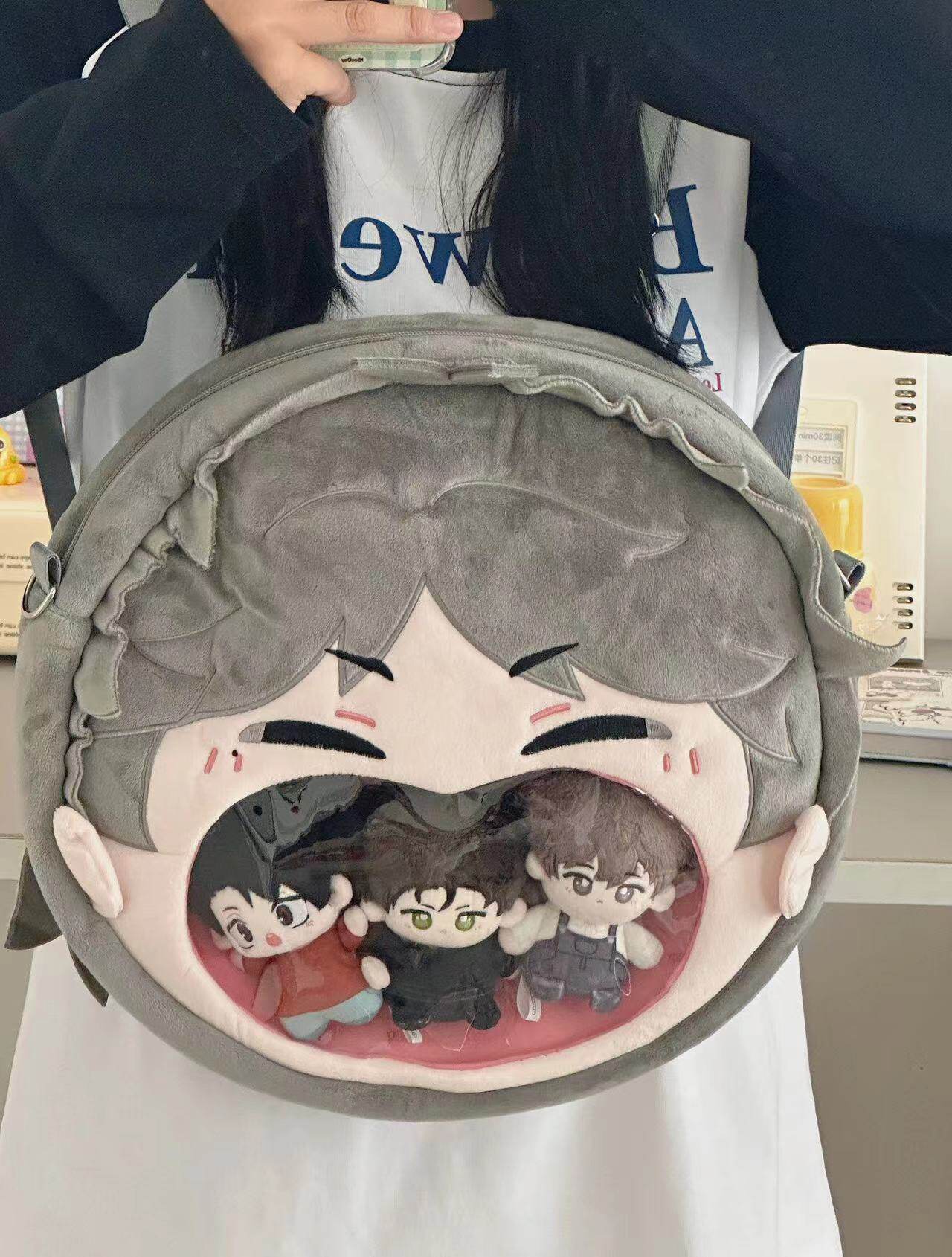 日系排球少年菅原孝支透明娃包双肩包包卡通动漫周边痛包斜挎背包