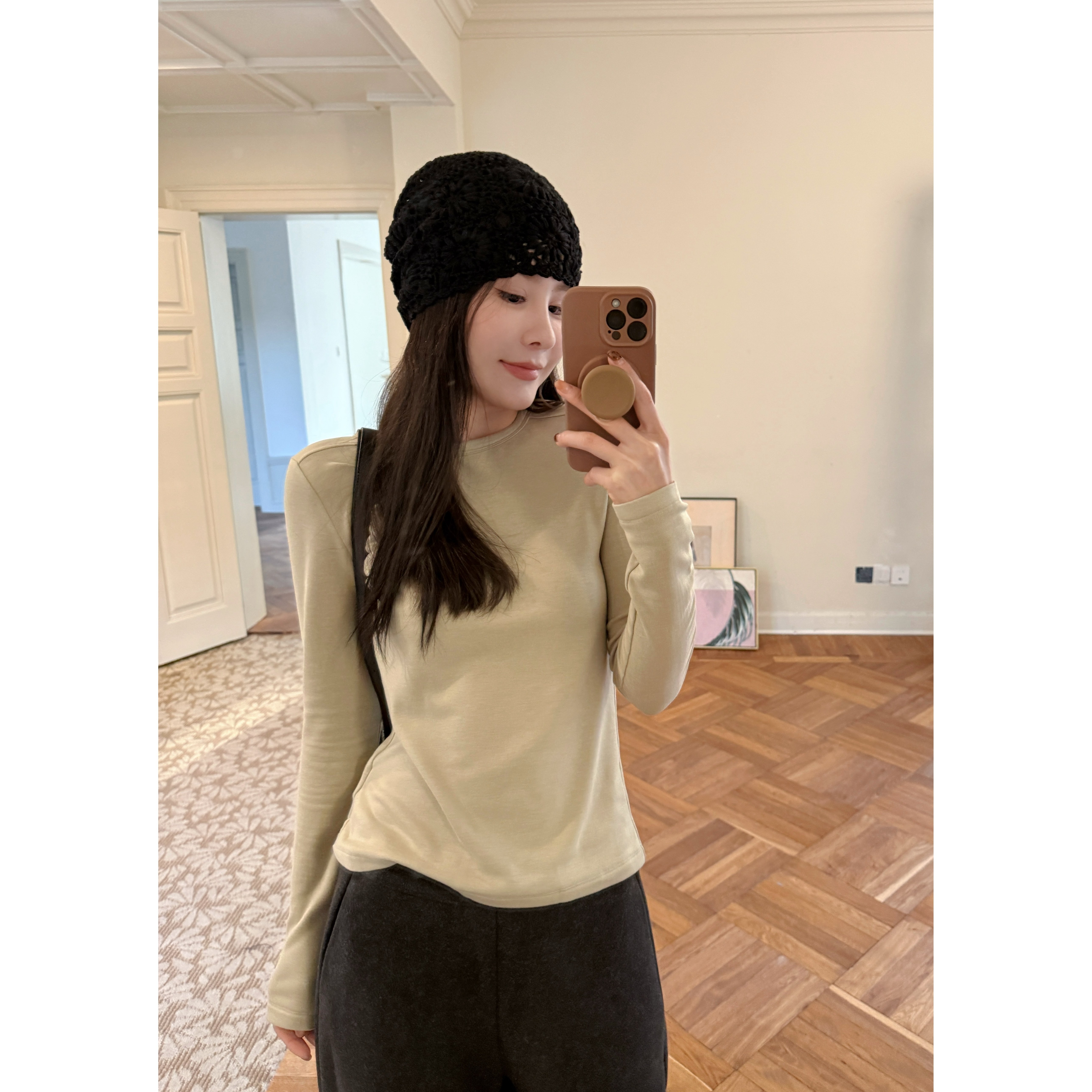 山羊绒加绒结构保命神级打底衫