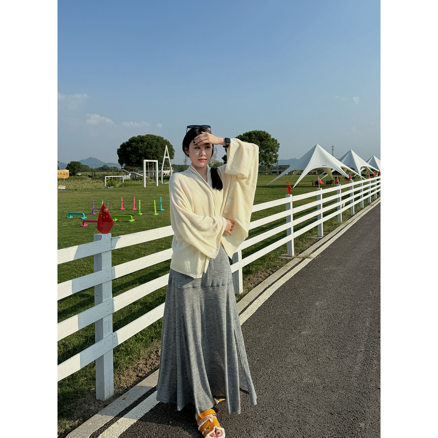 黑色/灰色半身裙早秋秋冬半身裙