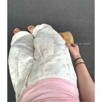 夏季休闲薄百搭修身阔腿裤长裤女