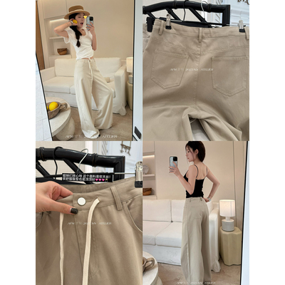 抽绳休闲裤4色裤子女2025新款