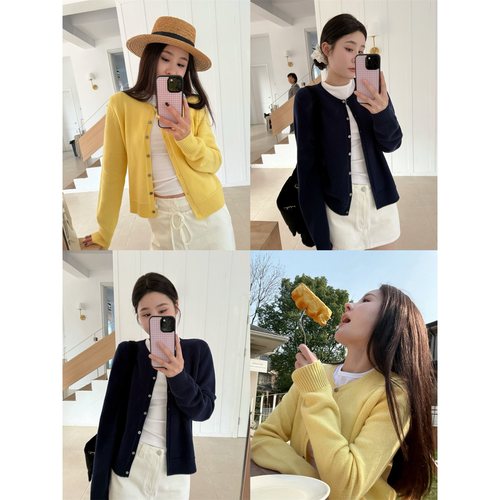 五色全羊毛针织开衫斜襟毛衣外套