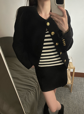 AFM定制 Ce经典小香风外套女2024春秋款 精致挂 黑色外套秋冬外套