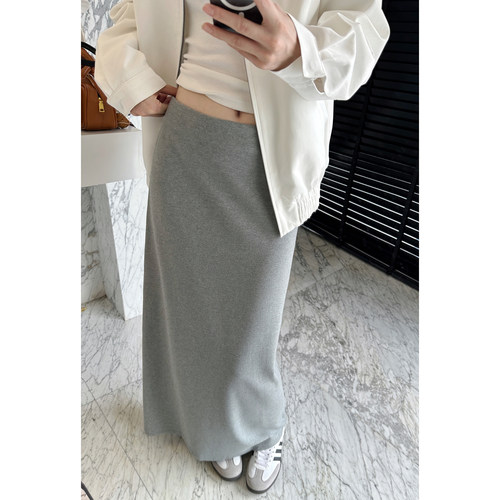 薄绒基础半裙直筒裙长裙