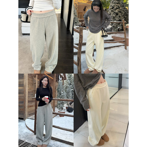 温暖保驾护航冬季暖暖加绒卫裤