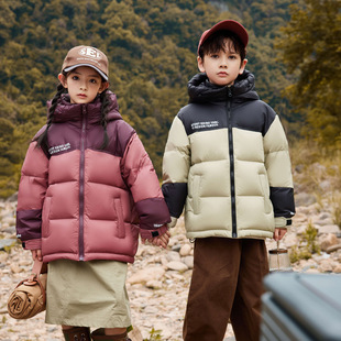 东北哈尔滨儿童羽绒服男女童短款中大童冬装加厚防寒保暖极寒外套
