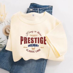 高端品牌上新纯棉短袖t恤女宽松遮肚子大码显瘦女士全棉半袖上衣