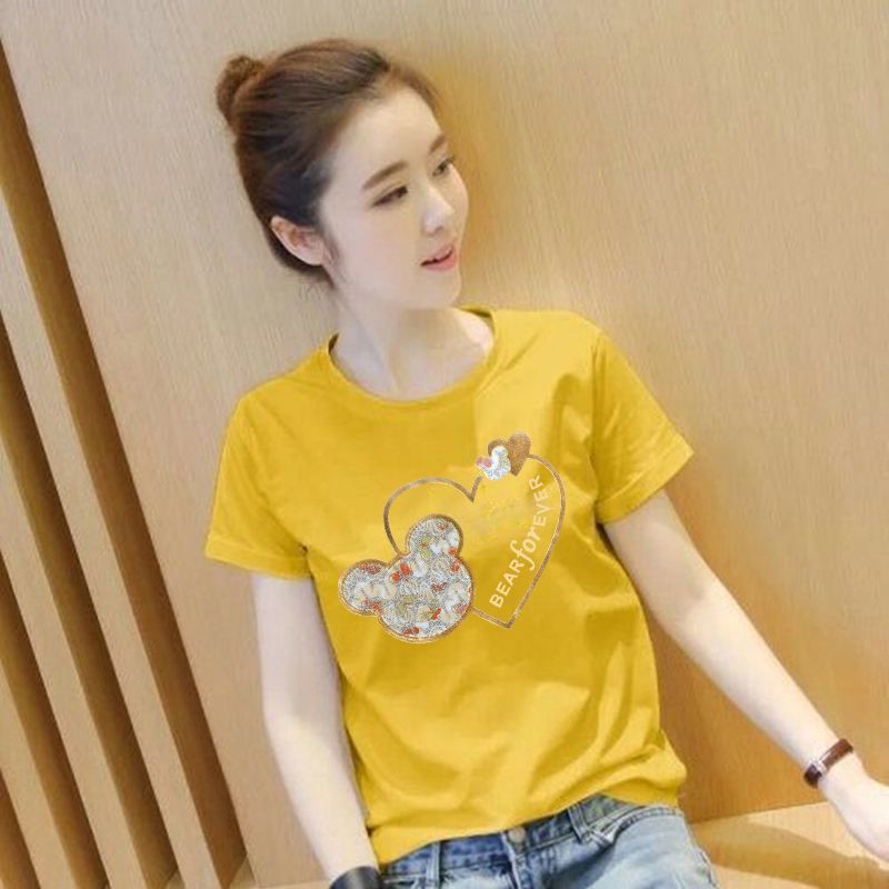 品牌折扣超好看纯棉设计感短袖女